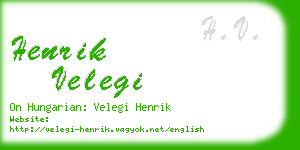 henrik velegi business card